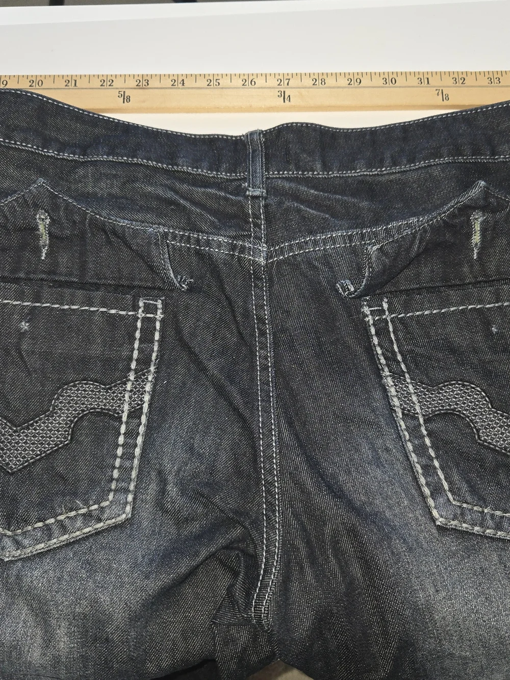 INC International Concepts Denim Jeans with White Stitching Mens 34x32 - Picture 5 of 12